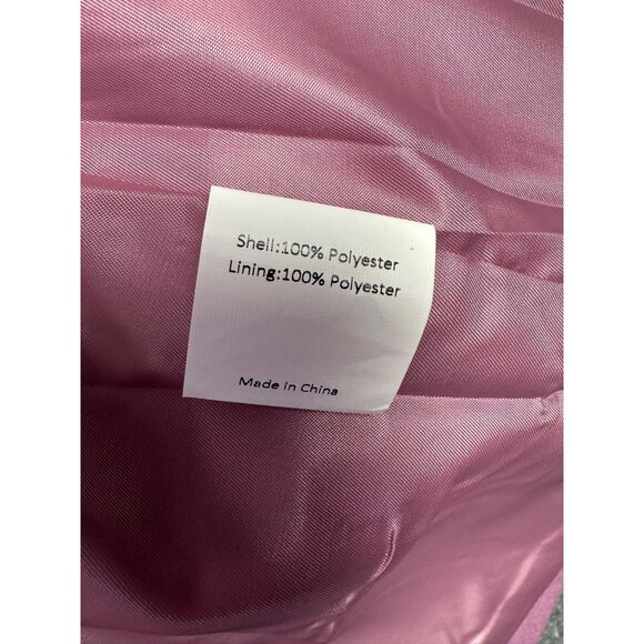 NEW Allegra K Women’s Pink Long Over Coat XL Button Front Jacket Preppy Career - Picture 8 of 11